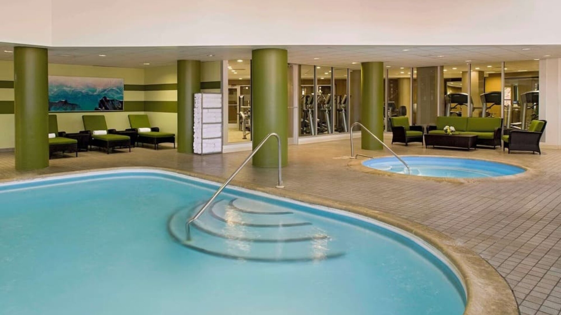 Indoor pool at Hyatt Regency New Brunswick.