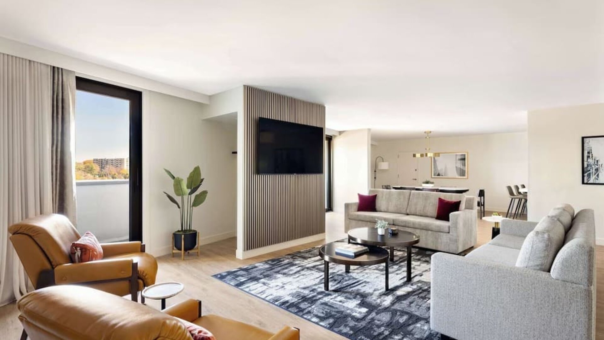 Lounge seating at Hyatt Regency New Brunswick.