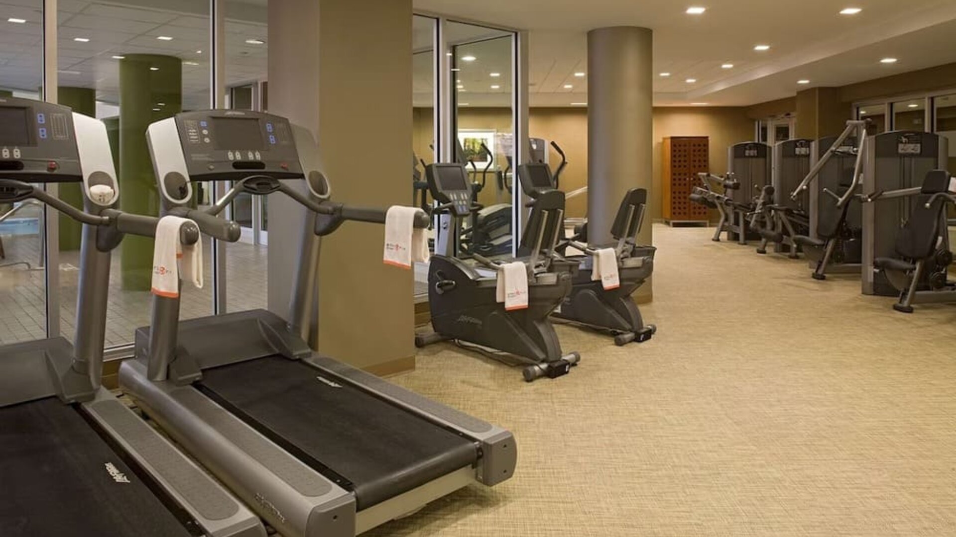 Fitness center at Hyatt Regency New Brunswick.