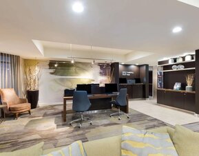 Business center with computers and printers at Sonesta Select Tempe Downtown.