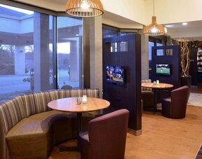 Lobby workspace at Sonesta Select Kansas City South Overland Park.