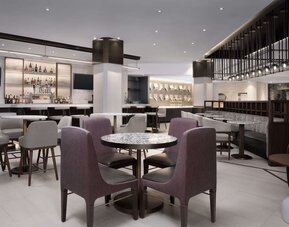 Hotel bar at Hilton Crystal City At Washington Reagan National Airport.