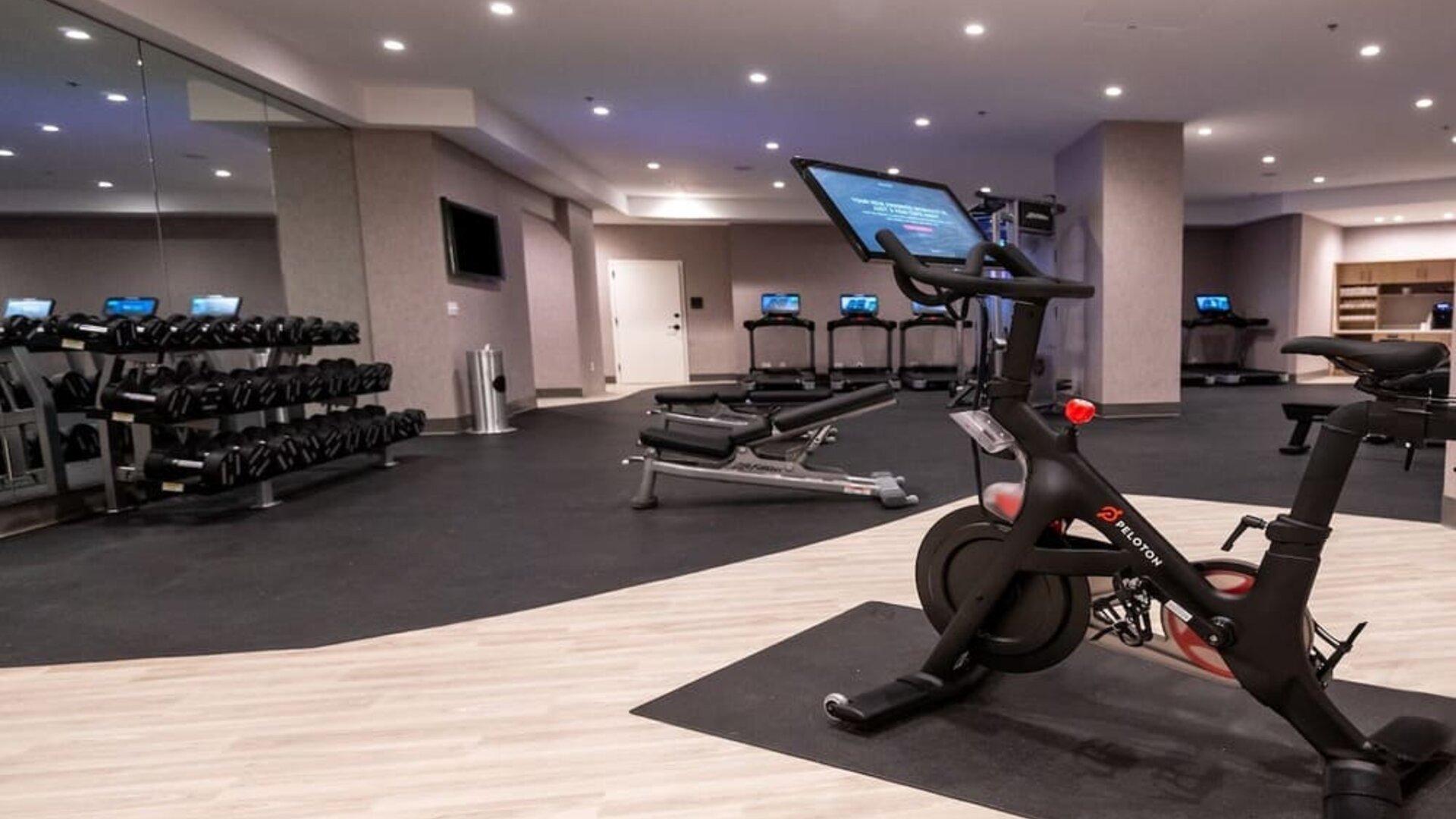 Fitness center at Hilton Crystal City At Washington Reagan National Airport.