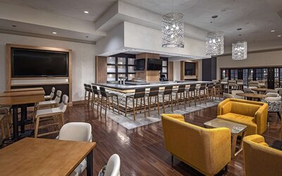 Hotel bar at DoubleTree By Hilton Modesto.
