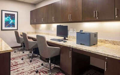 Business center at Hilton Garden Inn Washington DC/Georgetown Area.