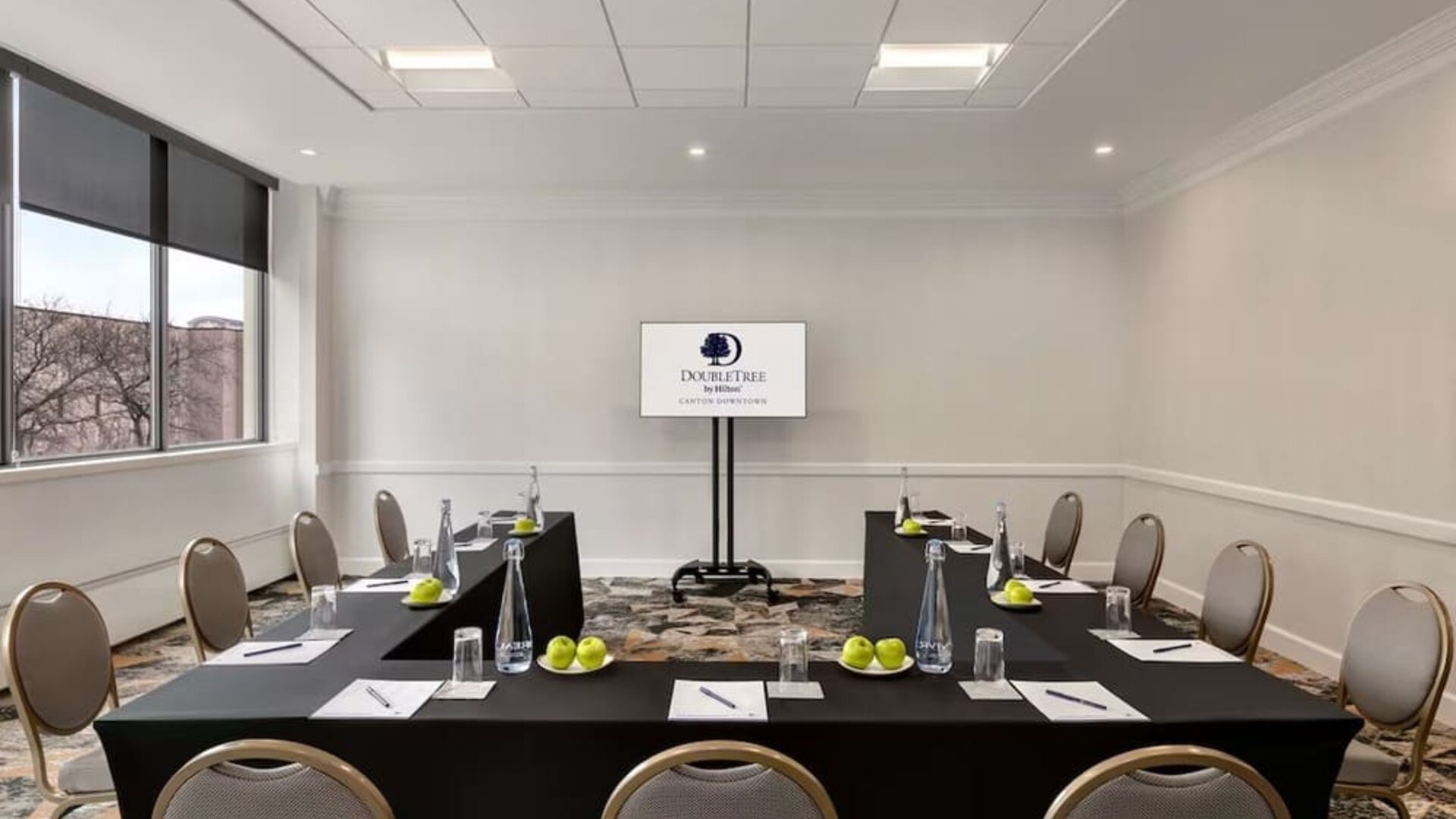 Bright and spacious meeting room at DoubleTree By Hilton Canton Downtown.