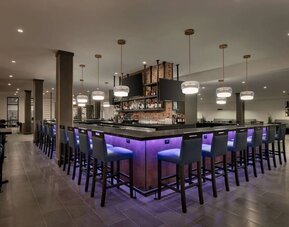 Hotel bar at DoubleTree By Hilton Canton Downtown.
