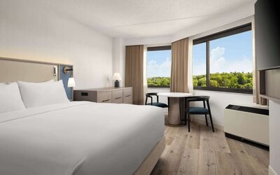 Bright and spacious day use room at Sonesta White Plains Downtown.