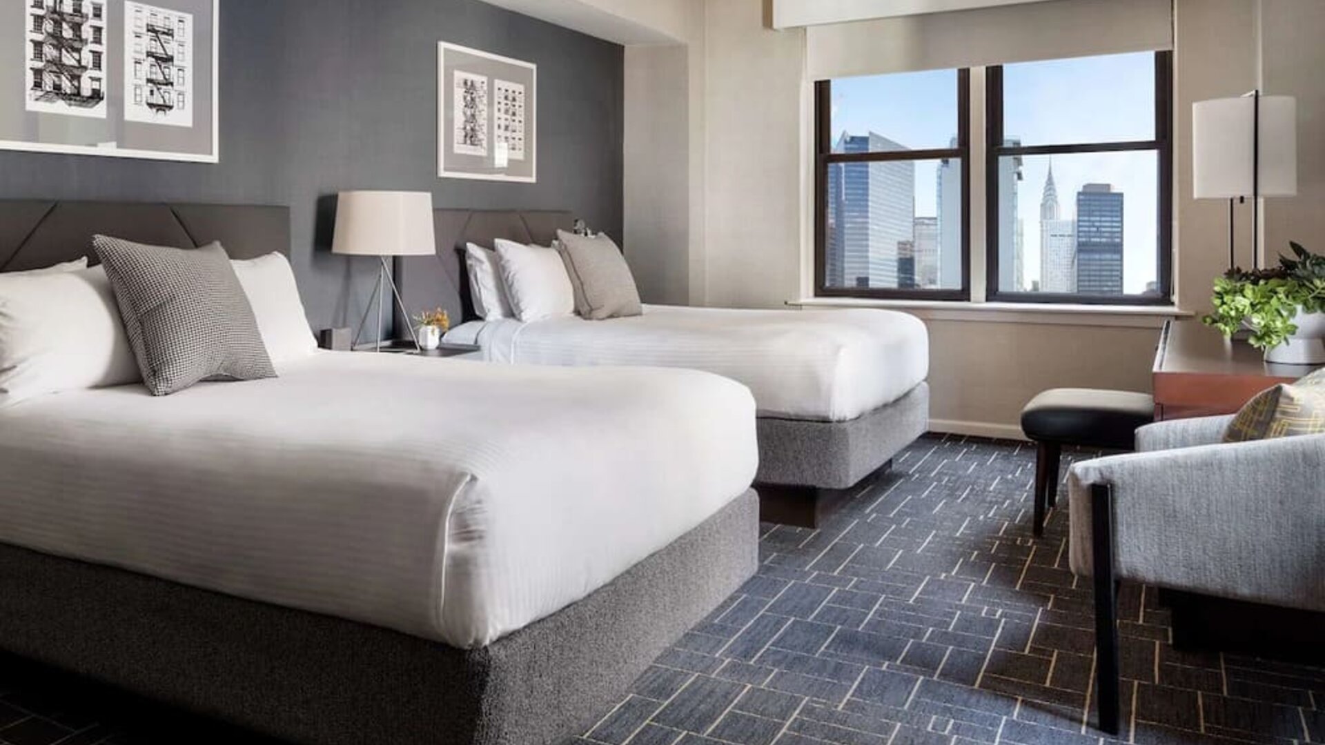 Day use twin room at The Shelburne Sonesta New York.