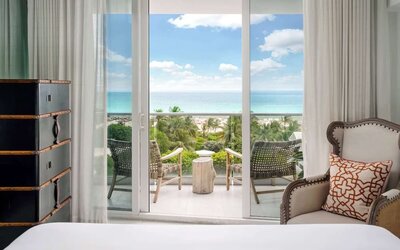 Day use room with balcony at Nautilus Sonesta Miami Beach.