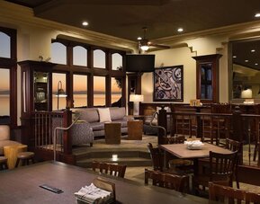 Hotel bar at Embassy Suites By Hilton San Francisco Airport Waterfront.
