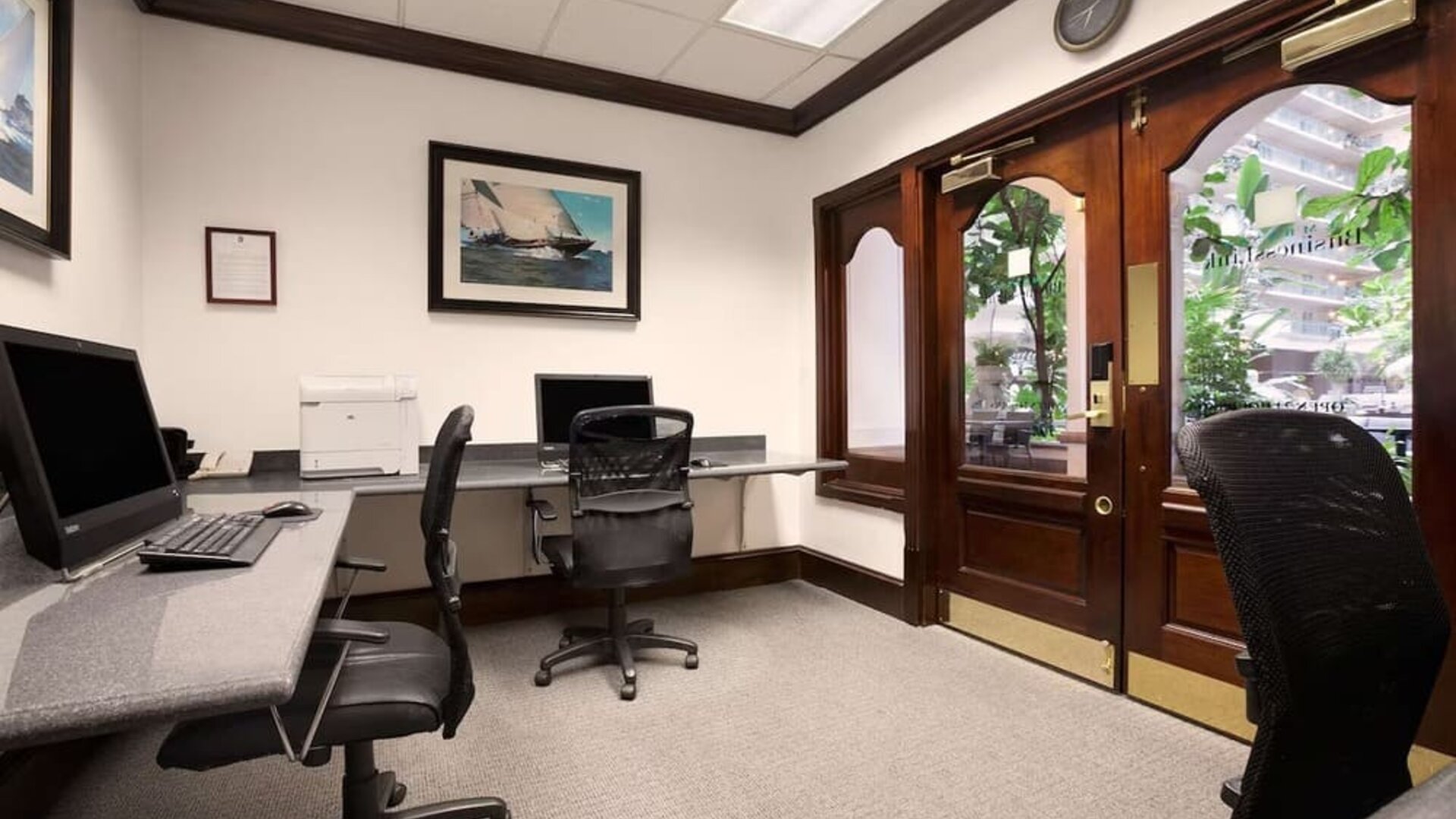 Business center available at Embassy Suites By Hilton San Francisco Airport Waterfront.
