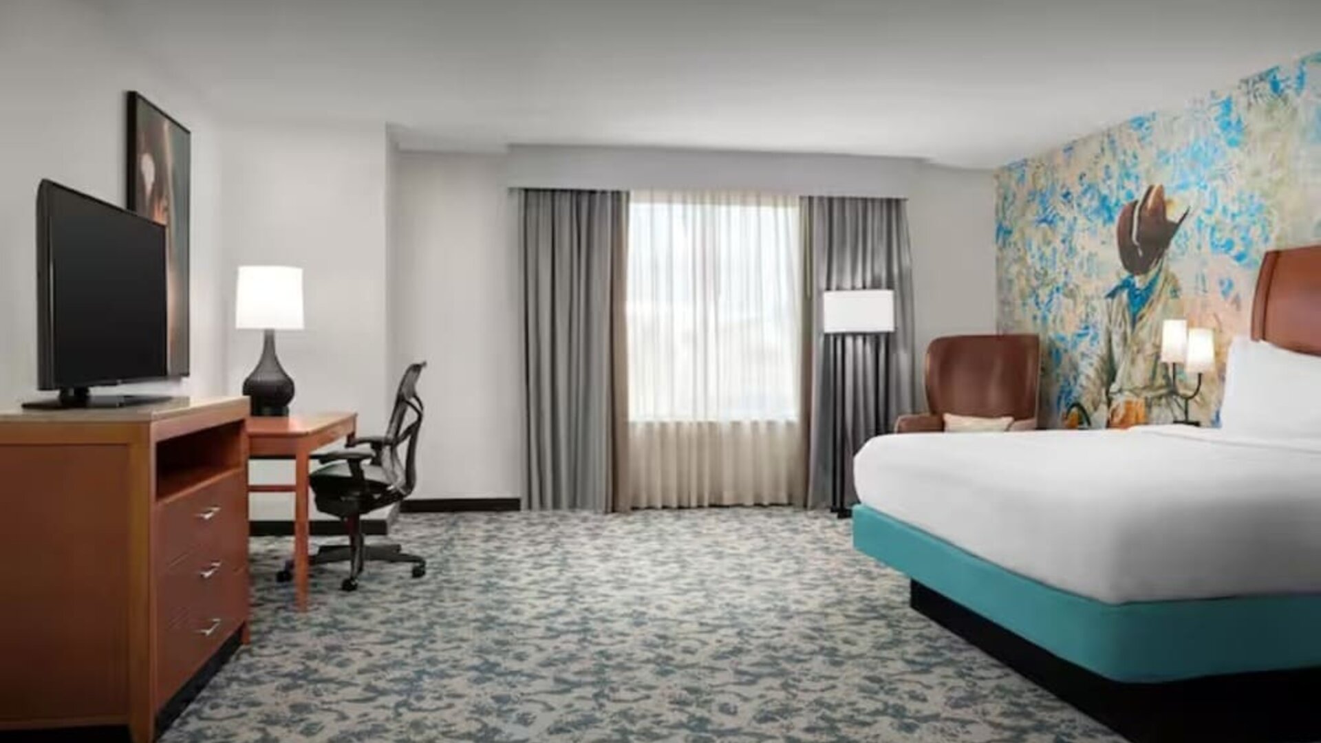 Spacious day use room with work desk at Hilton Garden Inn Fort Worth Medical Center.