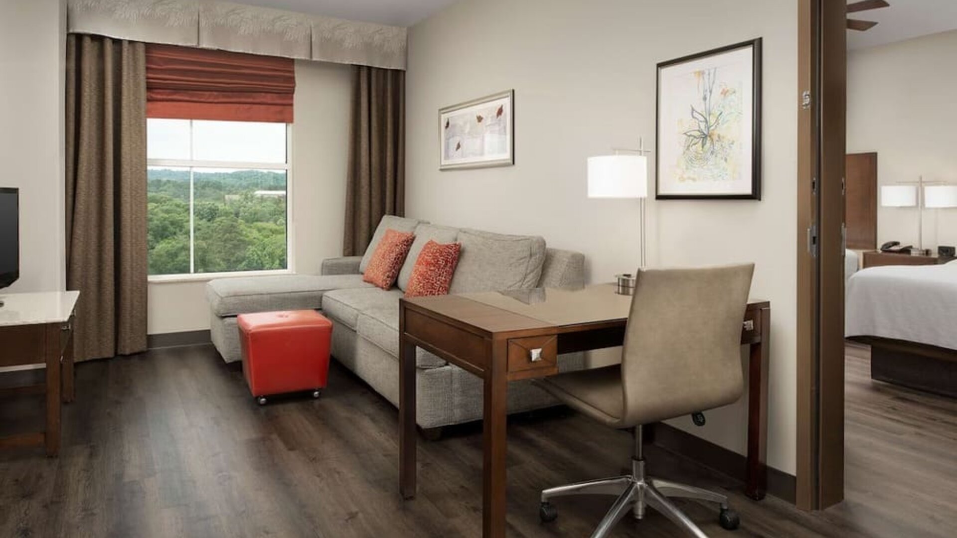 Day use room with living area at Embassy Suites By Hilton Birmingham.