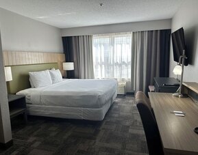 Bright and spacious day use room with work desk and private bathroom at Country Inn & Suites By Radisson, Chicago O'Hare South.