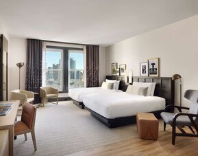 Day use twin room with work desk at The Clift Royal Sonesta.