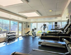 Fully equipped fitness center at Holiday Inn Belcamp - Aberdeen Area.
