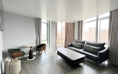 Day use suite's lounge area at Starlight Hotel.