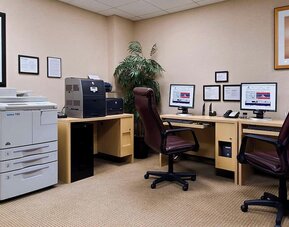 Business center at Hilton Chicago O'Hare Airport.