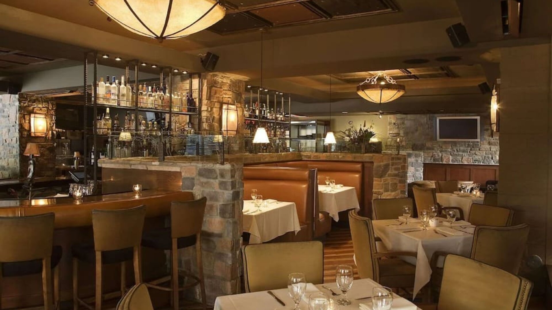 Hotel bar and lounge area at The Stephen F Austin Royal Sonesta Hotel.