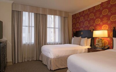 Day use twin room at The Stephen F Austin Royal Sonesta Hotel.