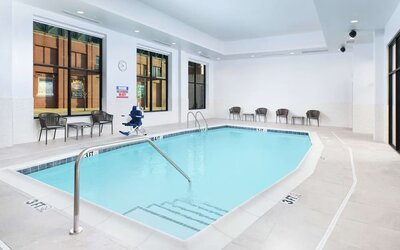 Relaxing indoor pool at Hilton Garden Inn Memphis Downtown.