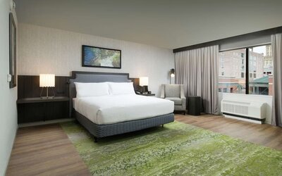 Spacious and comfortable king suite at Hilton Garden Inn Memphis Downtown.