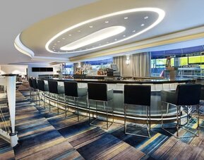 Hotel bar at New York Hilton Midtown.