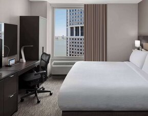 Day use room with work station at Hilton Garden Inn NYC Financial Center/Manhattan Downtown.

