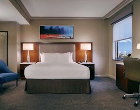 Day use room with work desk at Hilton Chicago.
