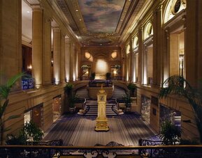 Majestic lobby of Hilton Chicago.