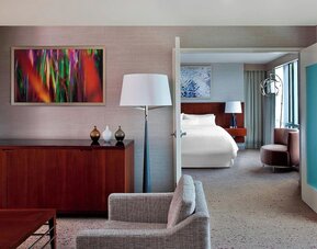 Day use room with living area at The Westin Arlington Gateway.