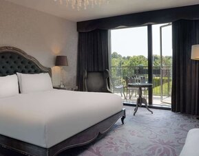 King room with balcony at Hilton London Syon Park.