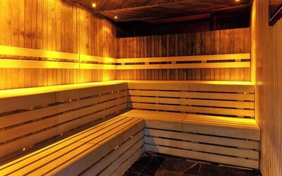 Spa and sauna at Hilton London Syon Park.