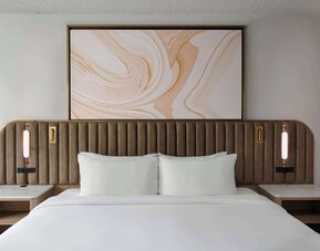 King bed at Sonesta Miami Airport.