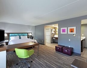 King room with work station at Hampton Inn & Suites Houston-Bush Intercontinental Aprt.