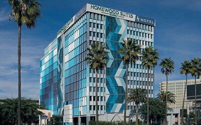 Hotel exterior at Homewood Suites By Hilton Los Angeles International Airport.
