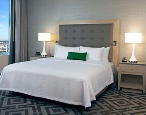 King room at Homewood Suites By Hilton Los Angeles International Airport.