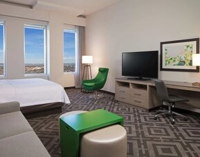 King room at Homewood Suites By Hilton Los Angeles International Airport.