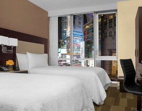 Day use twin room at Hilton Garden Inn New York/Times Square Central.