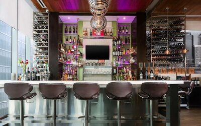 Hotel bar at Hilton Garden Inn New York/Times Square Central.