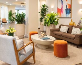 Lobby lounge at Hotel Tampa Riverwalk.