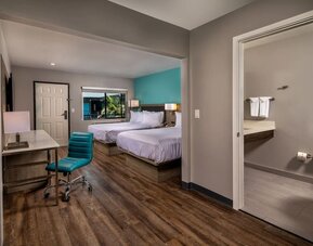 Day use twin room with private bathroom at Travelodge LAX By Wyndham.