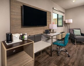 Day use room's workspace at Travelodge LAX By Wyndham.