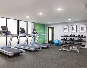 Fitness center at DoubleTree By Hilton Fort Worth South.
