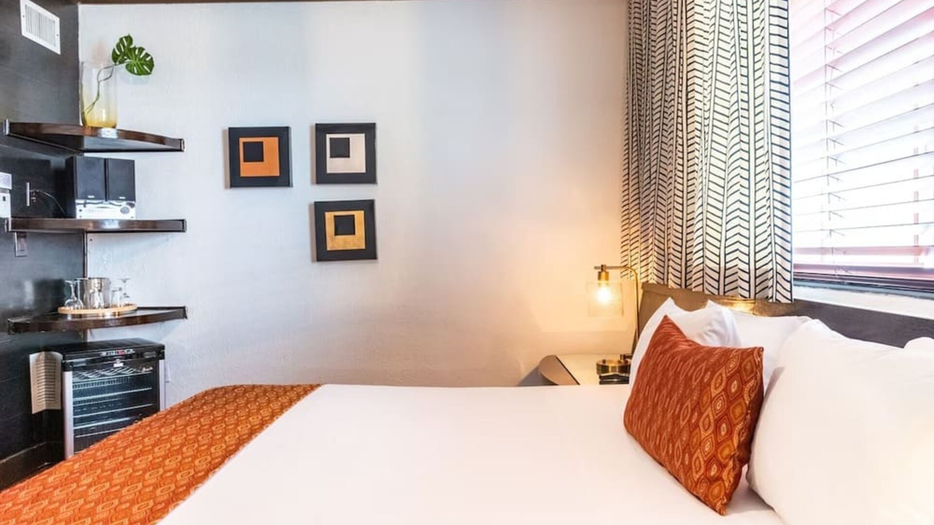 King bed at Hotel Chelsea, A South Beach Group Hotel.