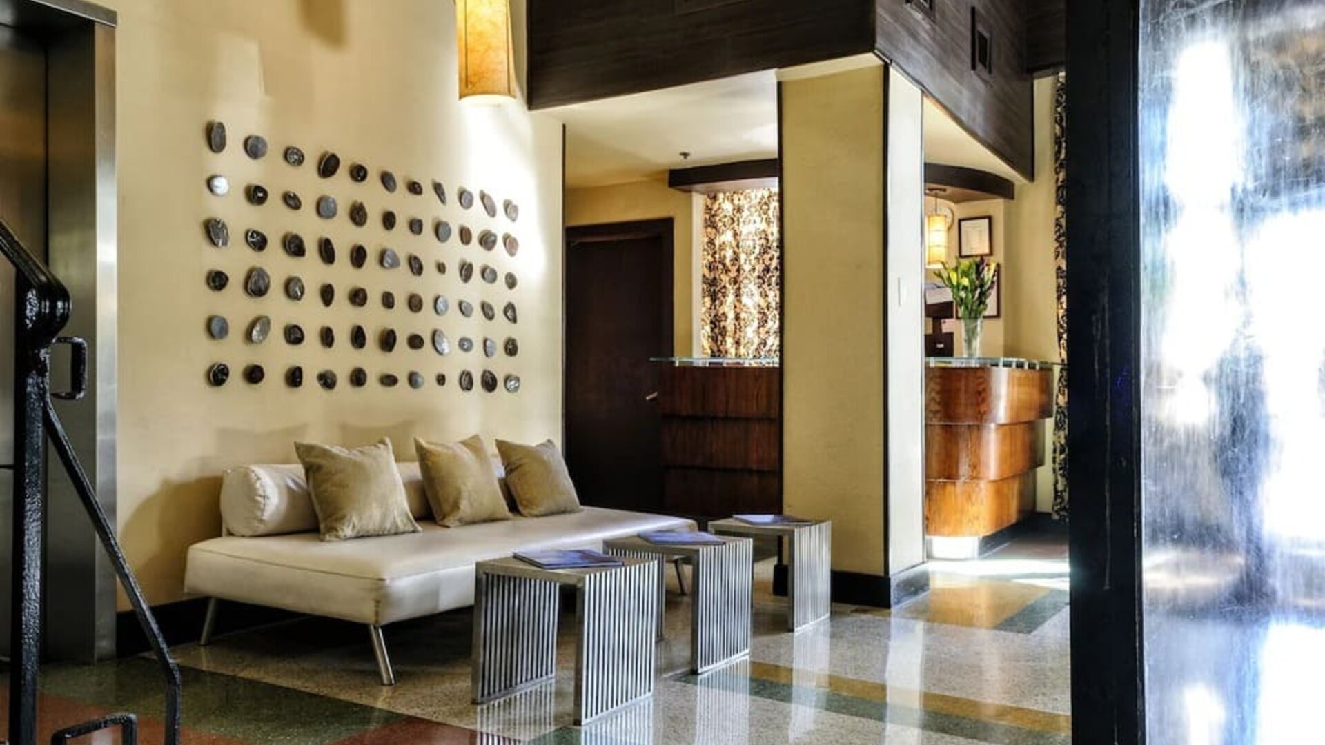 Lobby lounge at Hotel Chelsea, A South Beach Group Hotel.