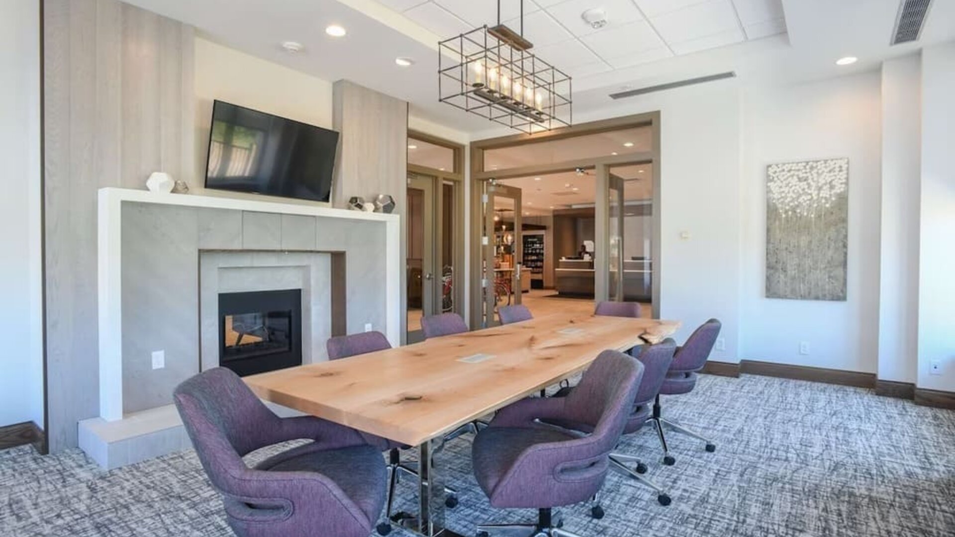 Professional meeting room at Hilton Garden Inn Cincinnati Midtown.