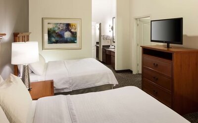 Day use twin room with private bathroom at Homewood Suites By Hilton Agoura Hills.