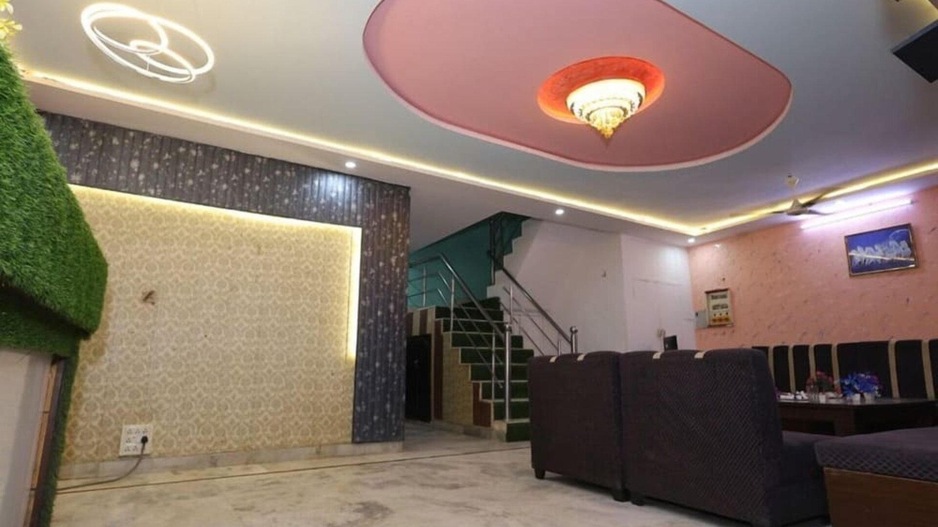 Reception desk at Hotel NoVo Agra.